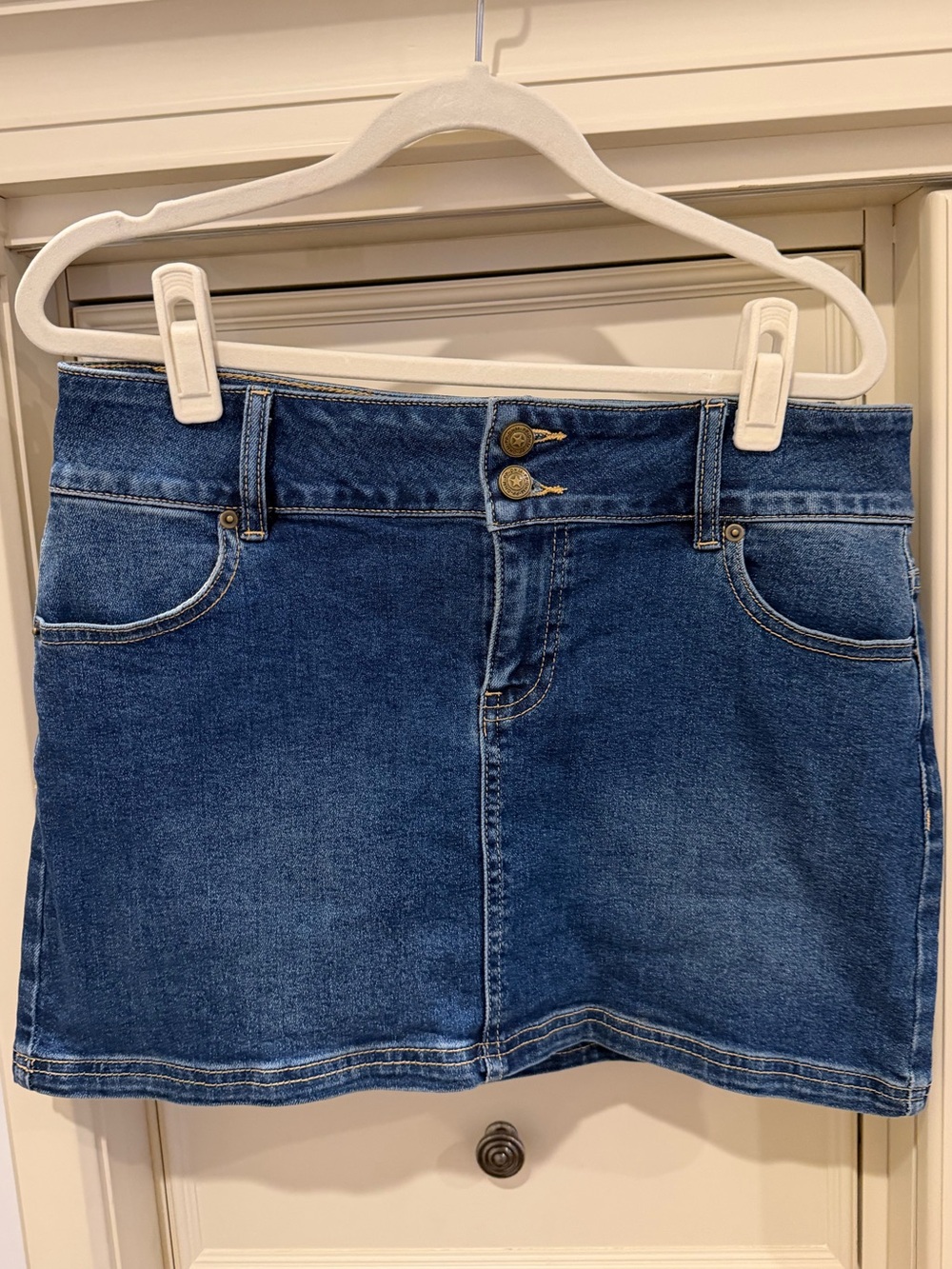 Princess Polly Blue Denim Mini Skirt